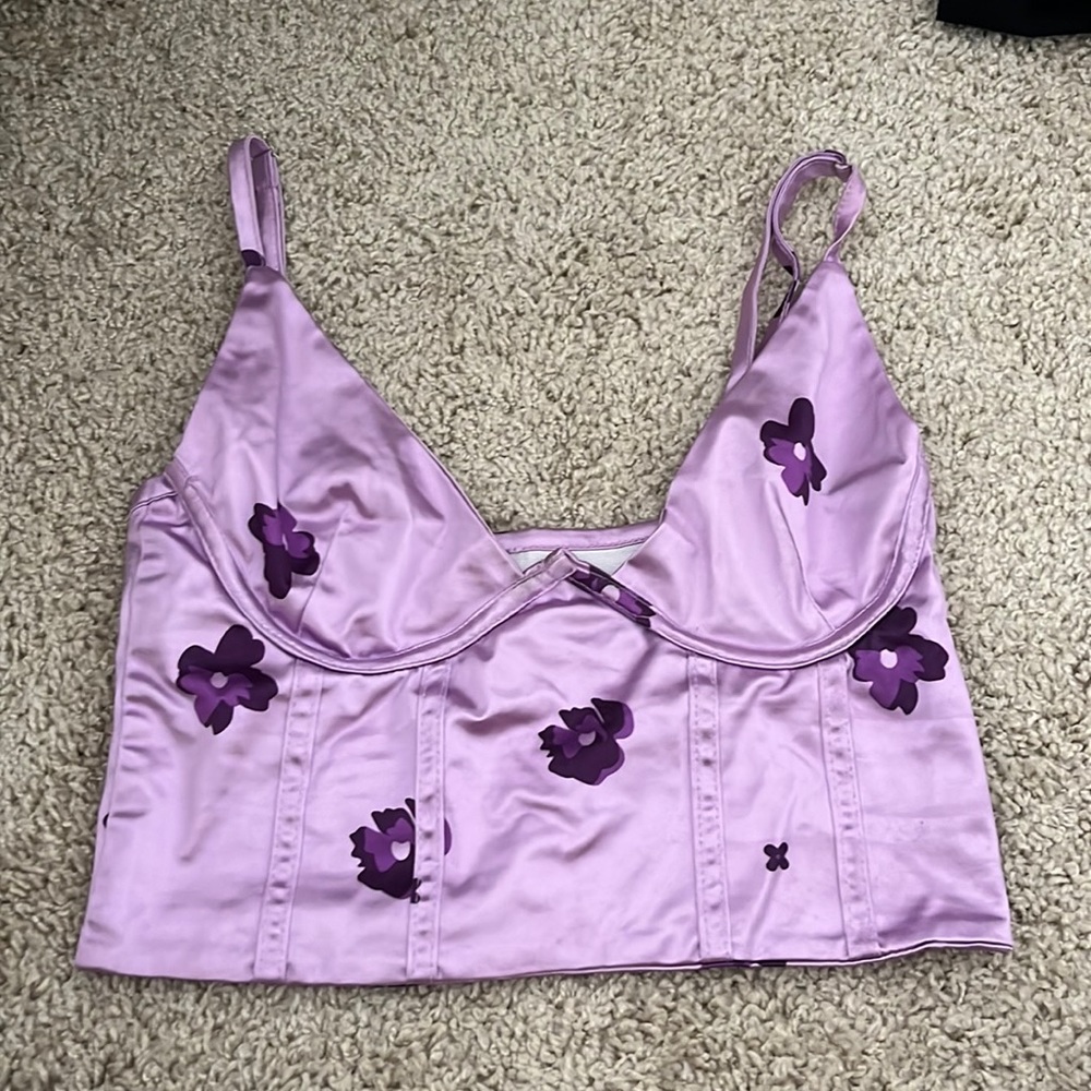 Purple floral top